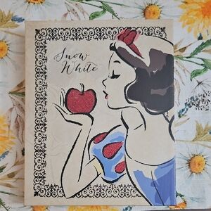 Snow White Canvas Art with Red and Blue Accents